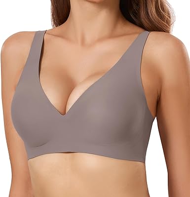 Deep V seamless bra