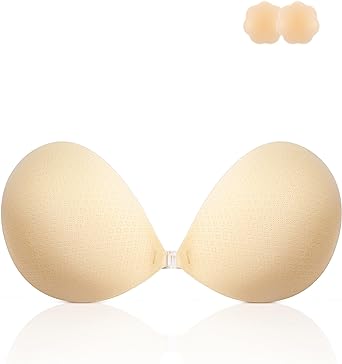 Breathable self-adhesive bra
